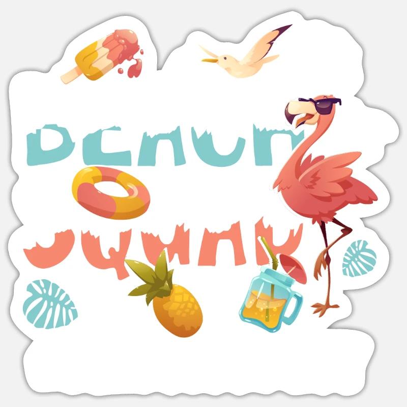 Groupe pilote Vacation Beach - Sticker taille S (10 x 10 cm) - blanc mat