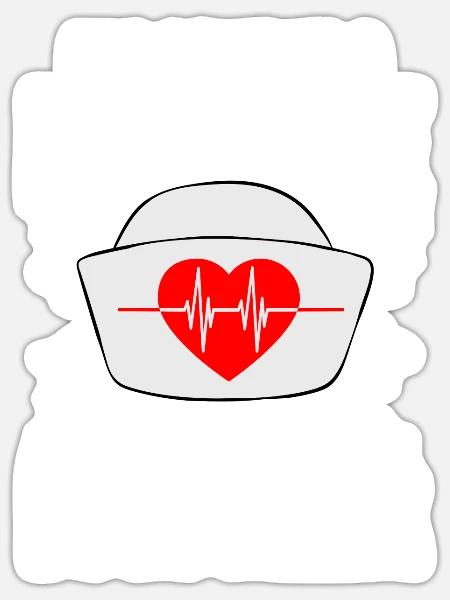 Lustige Krankenschwester Geschenke - Sticker Größe S (10 x 10 cm) - Mattweiß