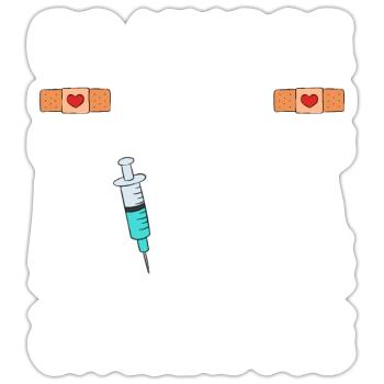 Funny Nurse Gifts - Sticker size S (10 x 10 cm) - white matte - Front