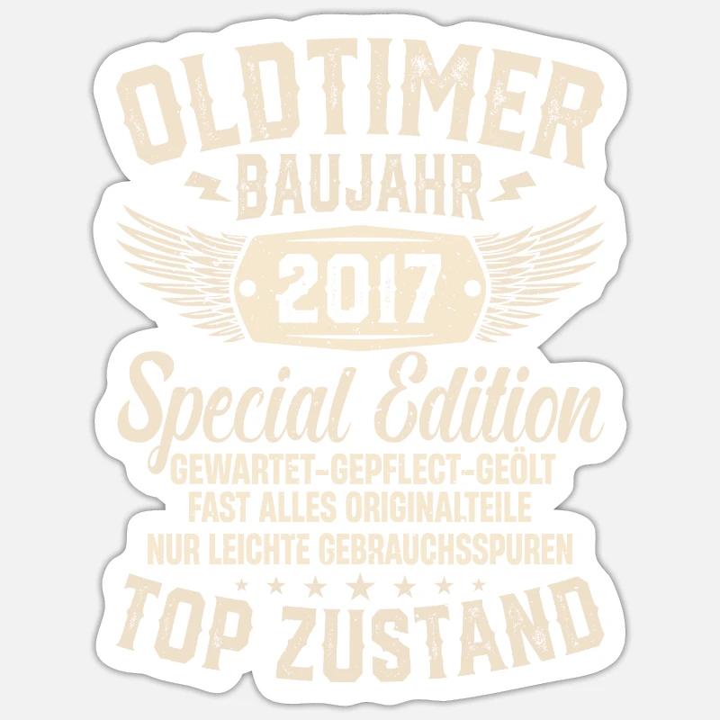 Nostalgischer Oldtimer als Geschenk 2017 Sticker Größe S (10 x 10 cm)
