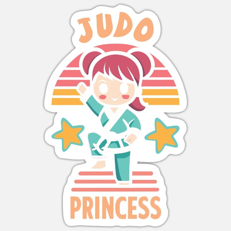 Judo - Sticker Größe S (10 x 10 cm) - Mattweiß