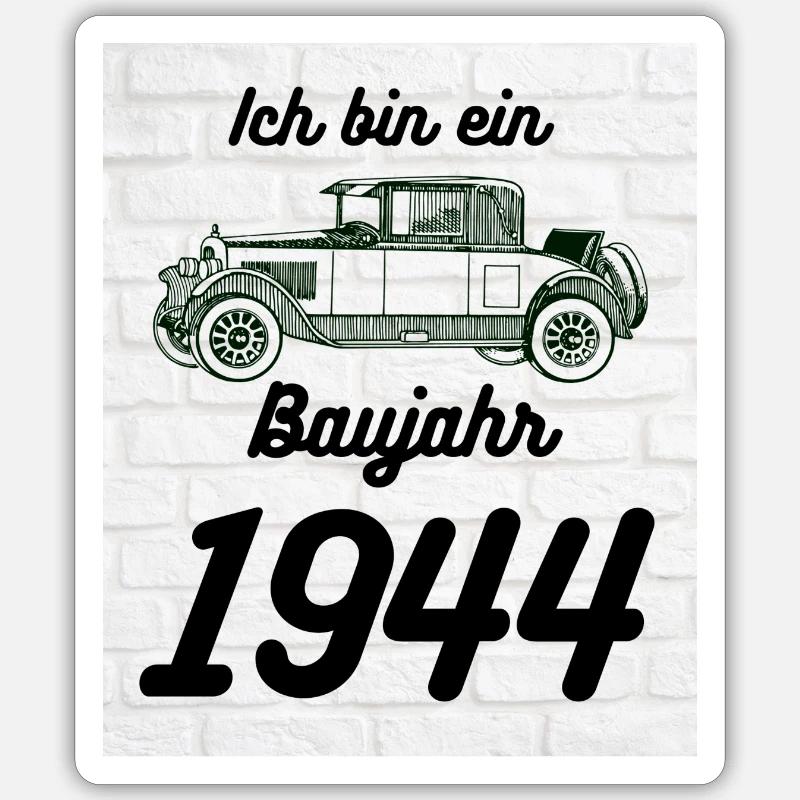 Oldtimer 1944 - Sticker Größe S (10 x 10 cm) - Mattweiß