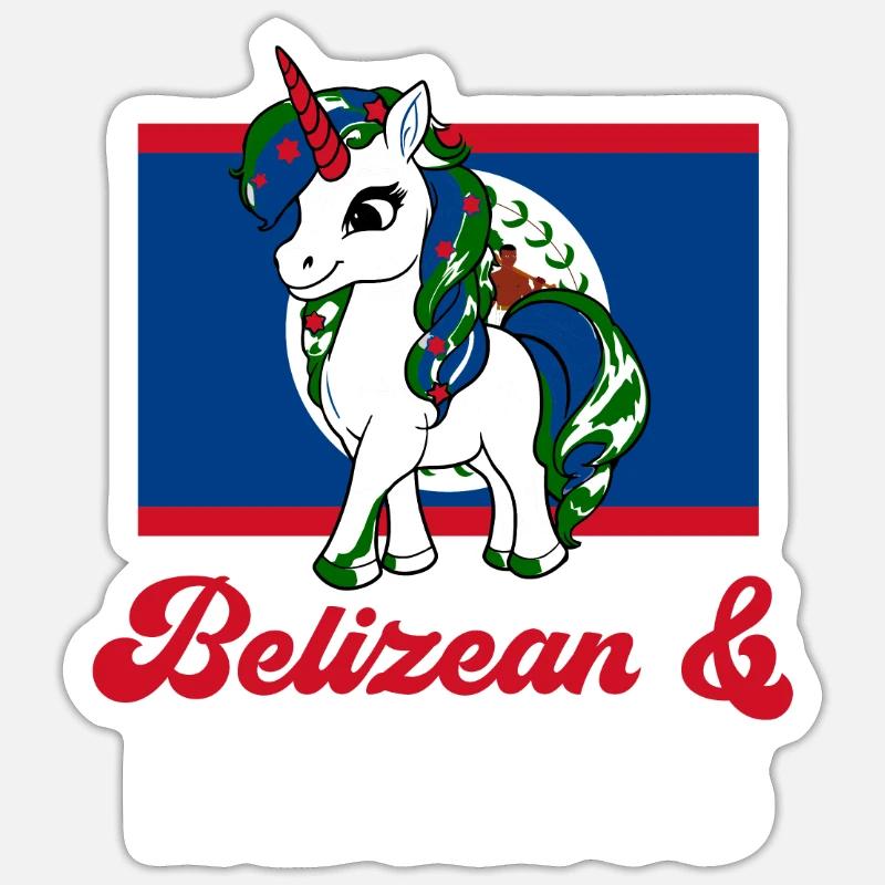 Belize Flag Belizean - Sticker size S (10 x 10 cm) - white matte