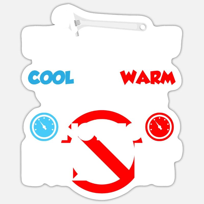 HVAC Tech Just Here To Cool Technician Installer Sticker Größe S (10 x 10 cm)