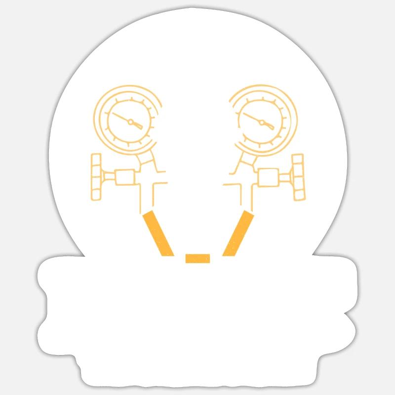 HVAC Technician Installer AC Tech Sticker Größe S (10 x 10 cm)