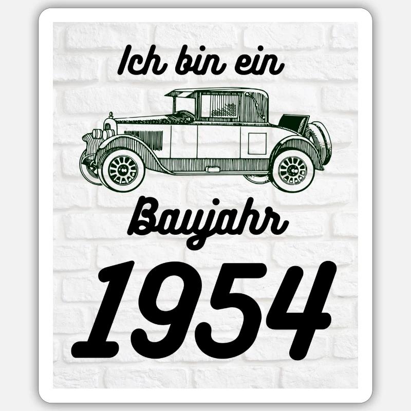 Oldtimer - Sticker Größe S (10 x 10 cm) - Mattweiß