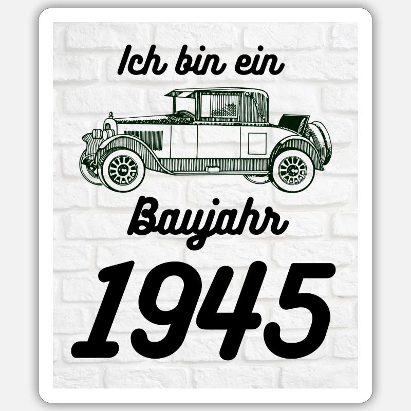 Oldtimer 1945 Sticker Größe S (10 x 10 cm)