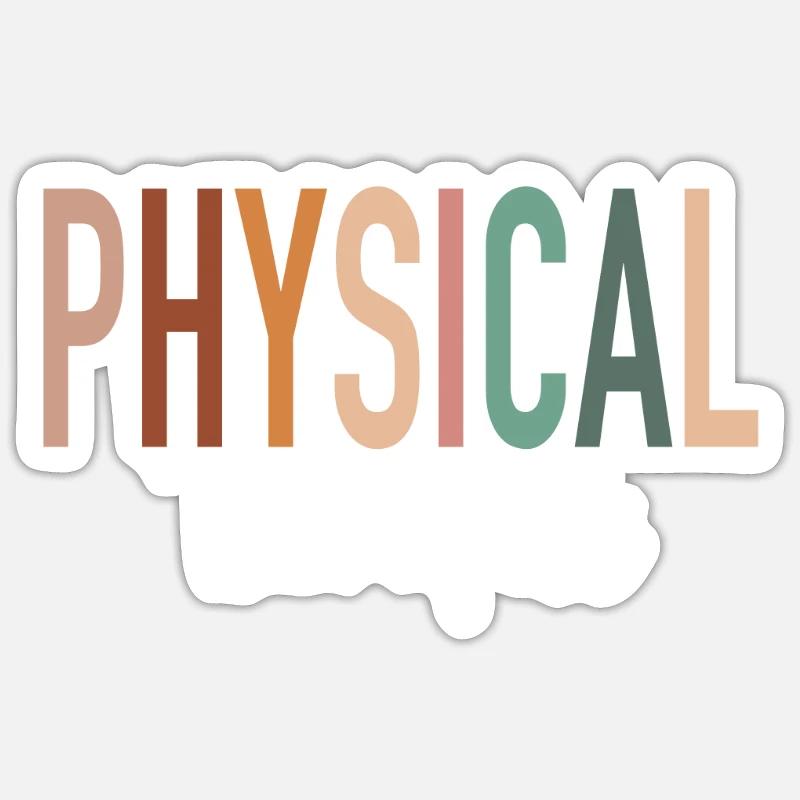 Physiotherapie Therapeut Assistent - Sticker Größe S (10 x 10 cm) - Mattweiß