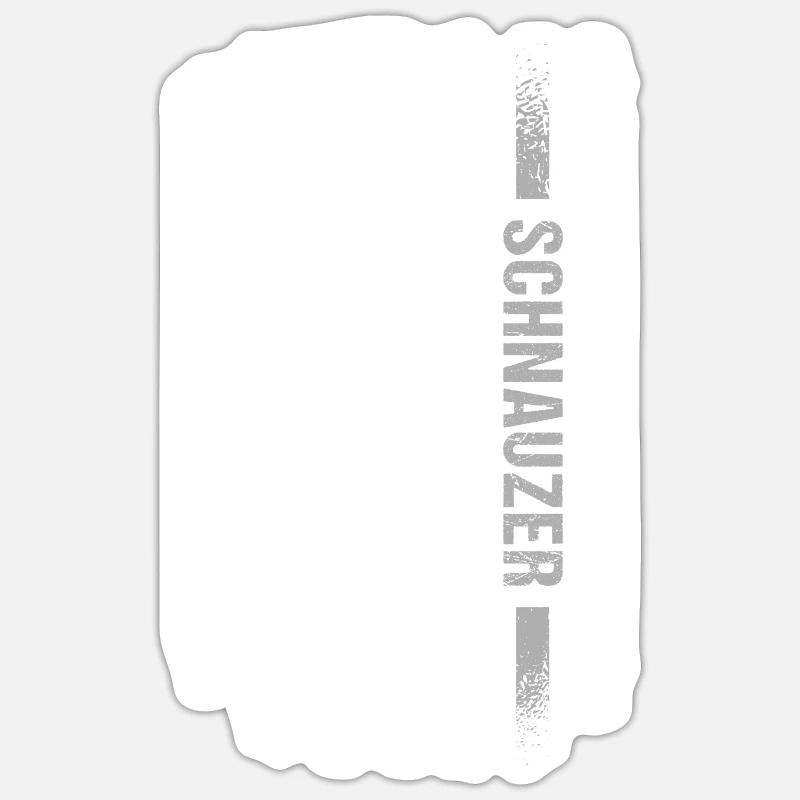 Schnauzer Us Flag - Sticker size S (10 x 10 cm) - white matte