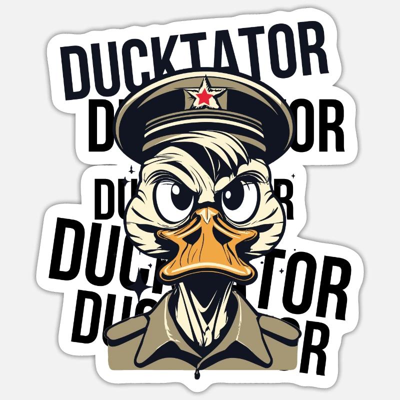 Ducktator - Sticker size S (10 x 10 cm) - white matte