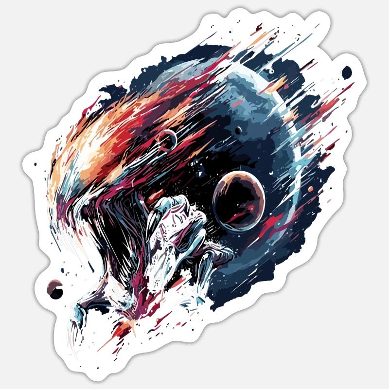 Alien Creature Planet Sci-Fi - Sticker size S (10 x 10 cm) - white matte