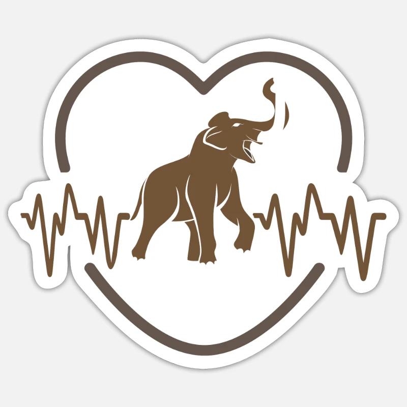 Mammoth - Sticker size S (10 x 10 cm) - white matte