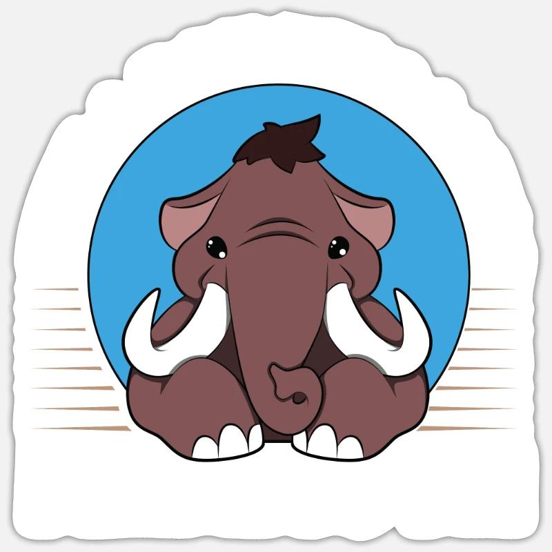 Mammoth - Sticker size S (10 x 10 cm) - white matte