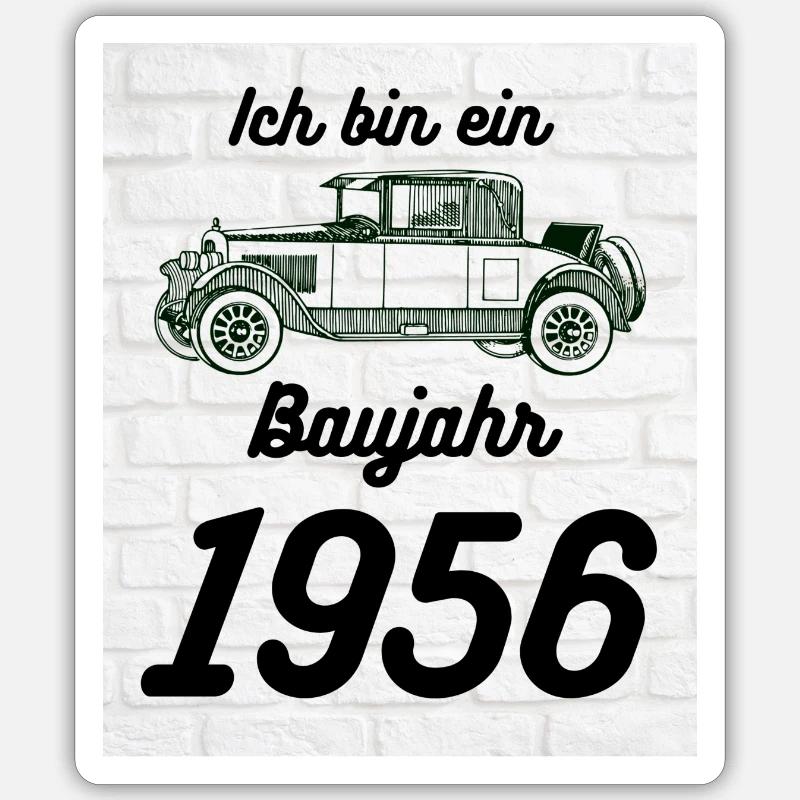 Oldtimer 1956 - Sticker Größe S (10 x 10 cm) - Mattweiß