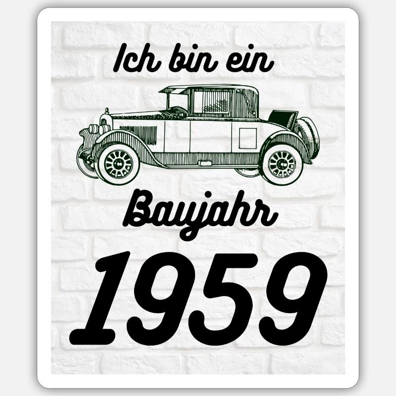 Oldtimer 1959 Sticker Größe S (10 x 10 cm)