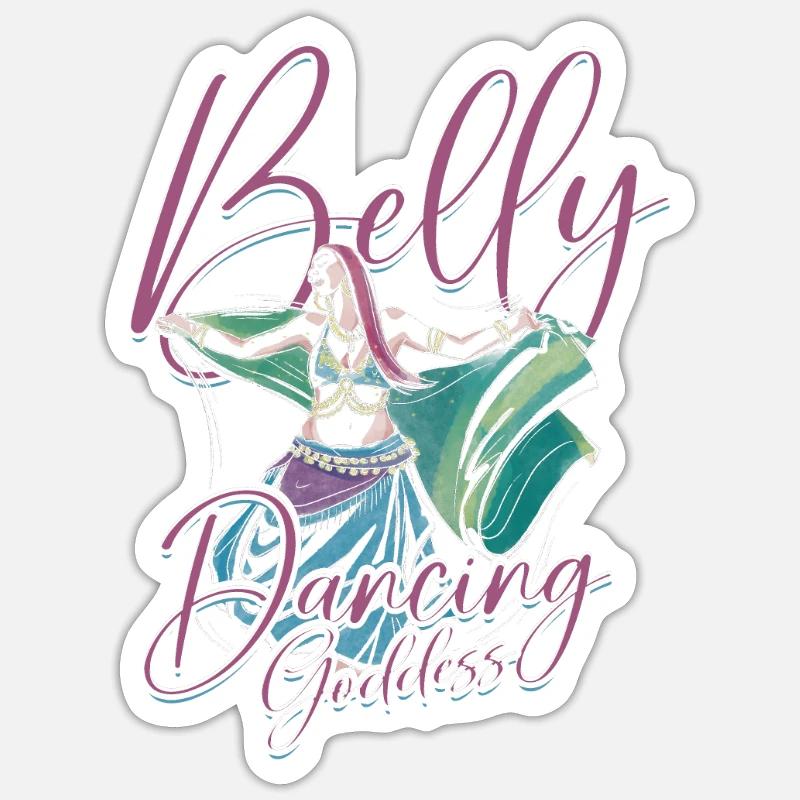 Dea della danza del ventre - Danza del ventre - Sticker formato S (10 x 10 cm) - bianco opaco