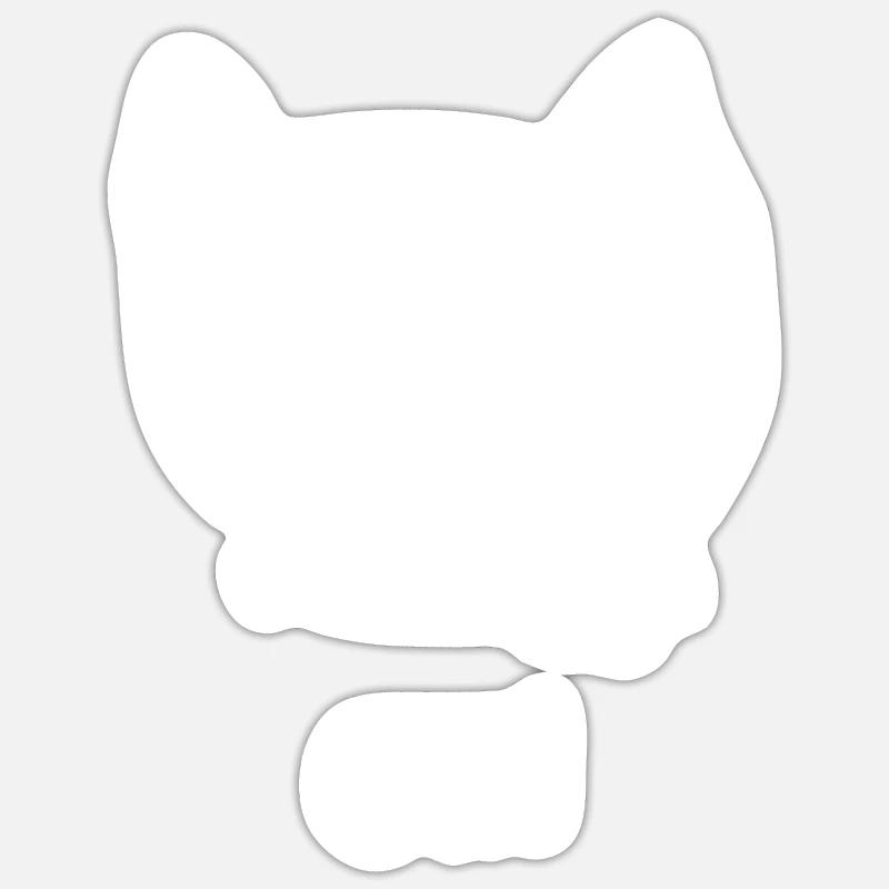 Hibou - Sticker taille S (10 x 10 cm) - blanc mat