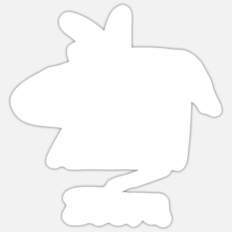 Zebra - Sticker size S (10 x 10 cm) - white matte