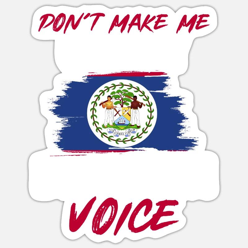 Belize Flagge Belizer - Sticker Größe S (10 x 10 cm) - Mattweiß