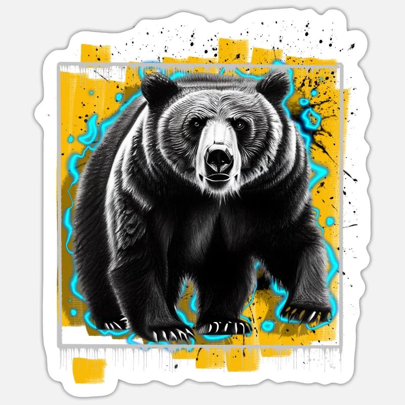 Bear - Sticker size S (10 x 10 cm) - white matte