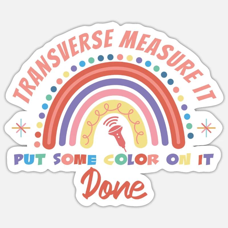 Sagittal Transverse Measure It - Sticker size S (10 x 10 cm) - white matte