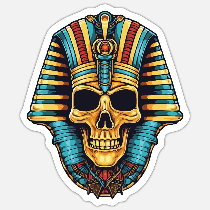 Pharaoh's Skull - Sticker size S (10 x 10 cm) - white matte