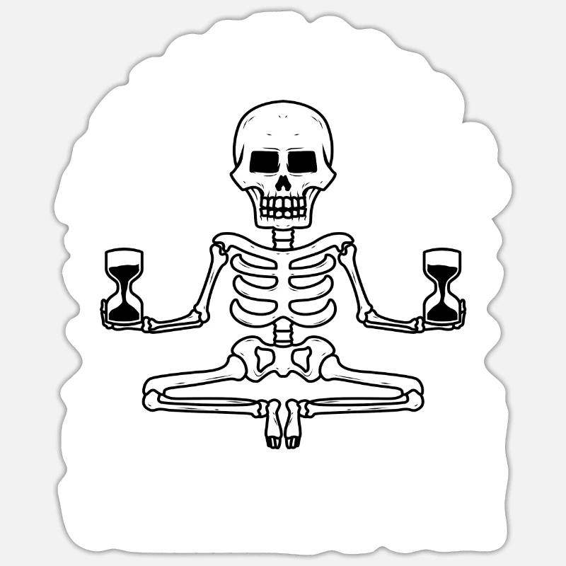 You look good as skeleton - Sticker size S (10 x 10 cm) - white matte