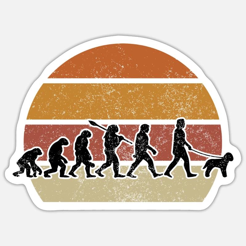 Lagotto Romagnolo Evolution Truffle Chien Cadeau Sticker taille S (10 x 10 cm)