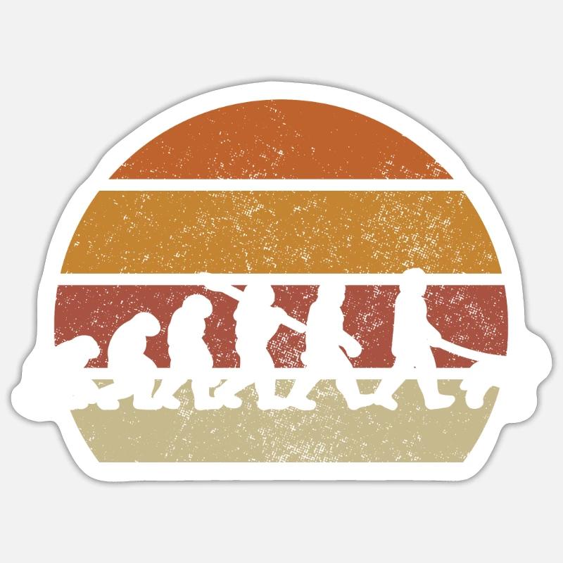 Lagotto Romagnolo Evolution Trüffelhund Geschenk Sticker Größe S (10 x 10 cm)