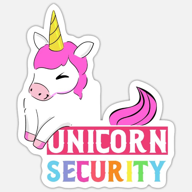 Licorne - Sticker taille S (10 x 10 cm) - blanc mat
