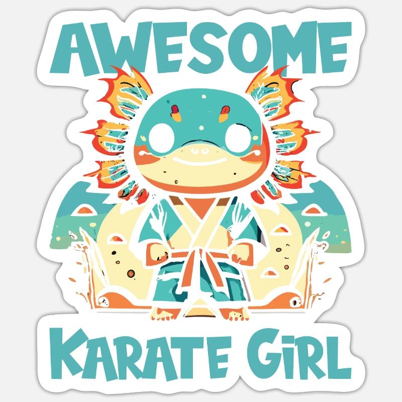 Karate - Sticker size S (10 x 10 cm) - white matte