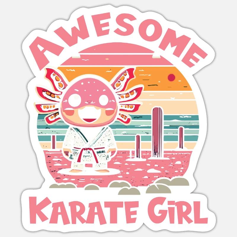 Karate - Sticker size S (10 x 10 cm) - white matte
