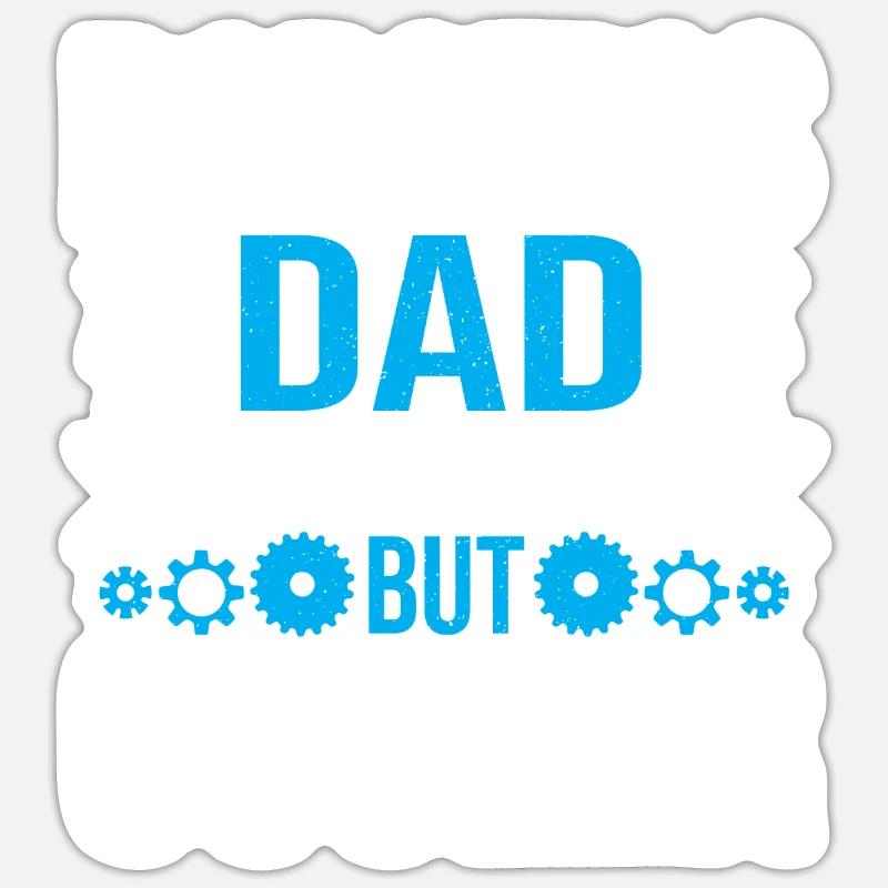 Droid Builder Robotics Dad Father Men Build Robot Sticker Größe S (10 x 10 cm)