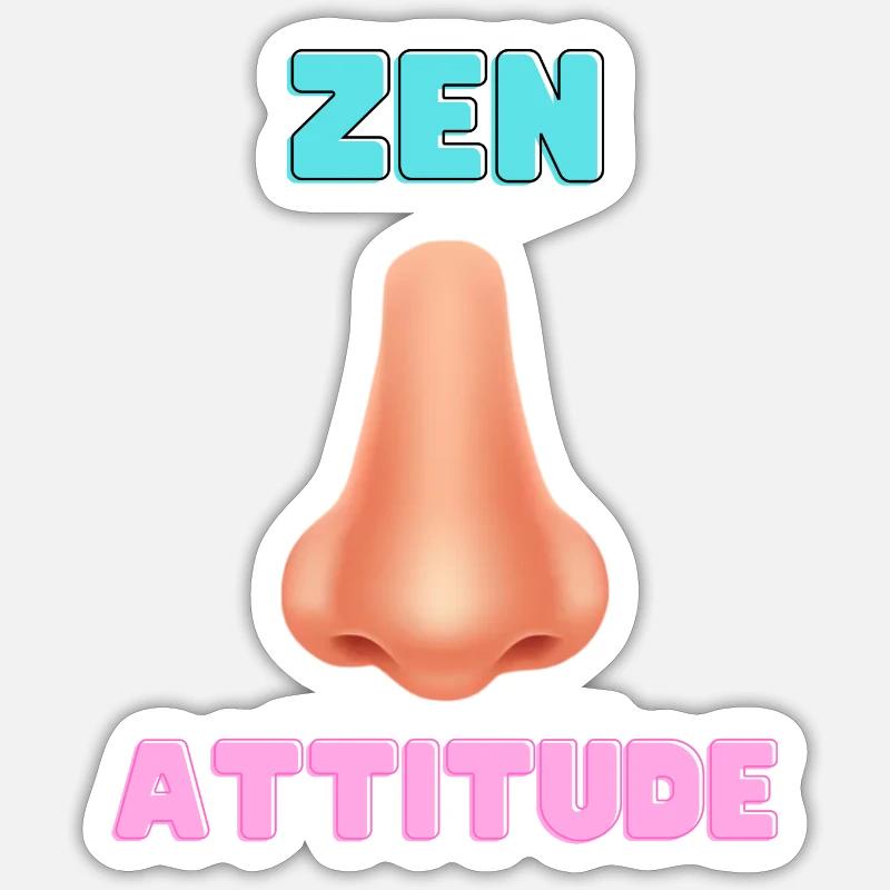 Zen Attitude - Sticker taille S (10 x 10 cm) - blanc mat