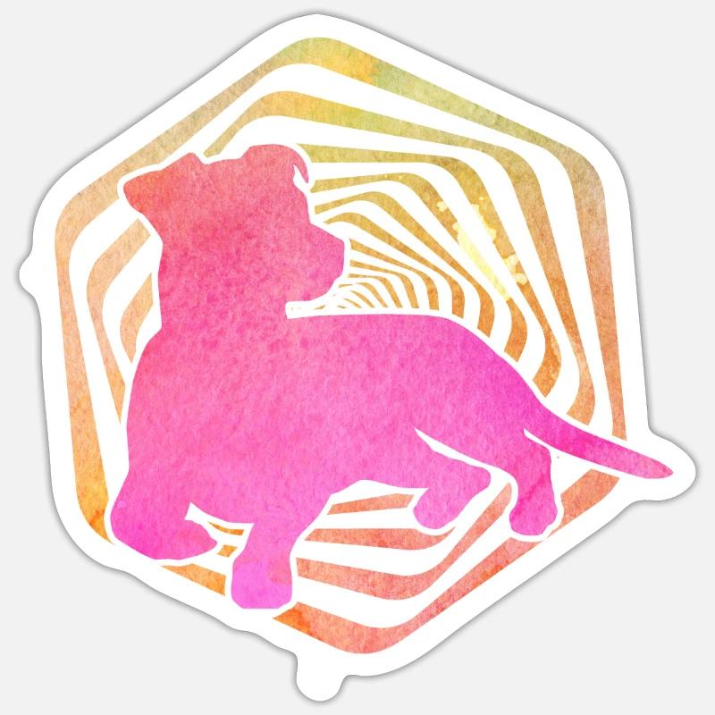 Jack Russell Terrier - Sticker Größe S (10 x 10 cm) - Mattweiß