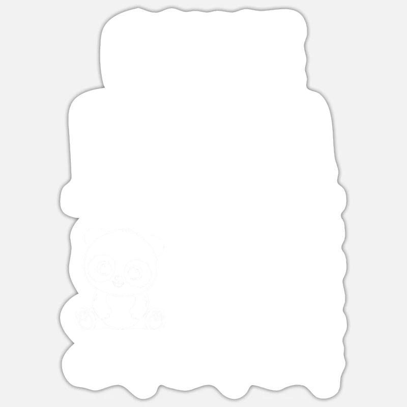 Pandabär Panda - Sticker Größe S (10 x 10 cm) - Mattweiß