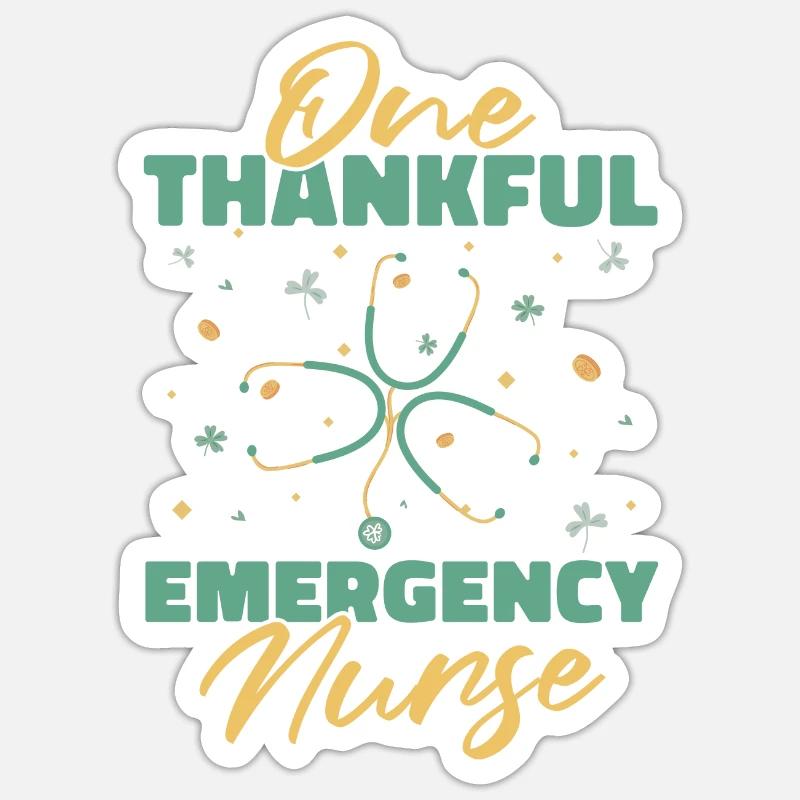 Stéthoscope infirmier - Sticker taille S (10 x 10 cm) - blanc mat