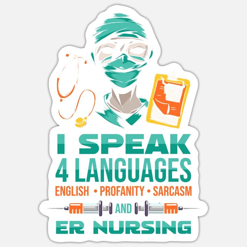 Krankenschwester Notfallkrankenschwester - Sticker Größe S (10 x 10 cm) - Mattweiß