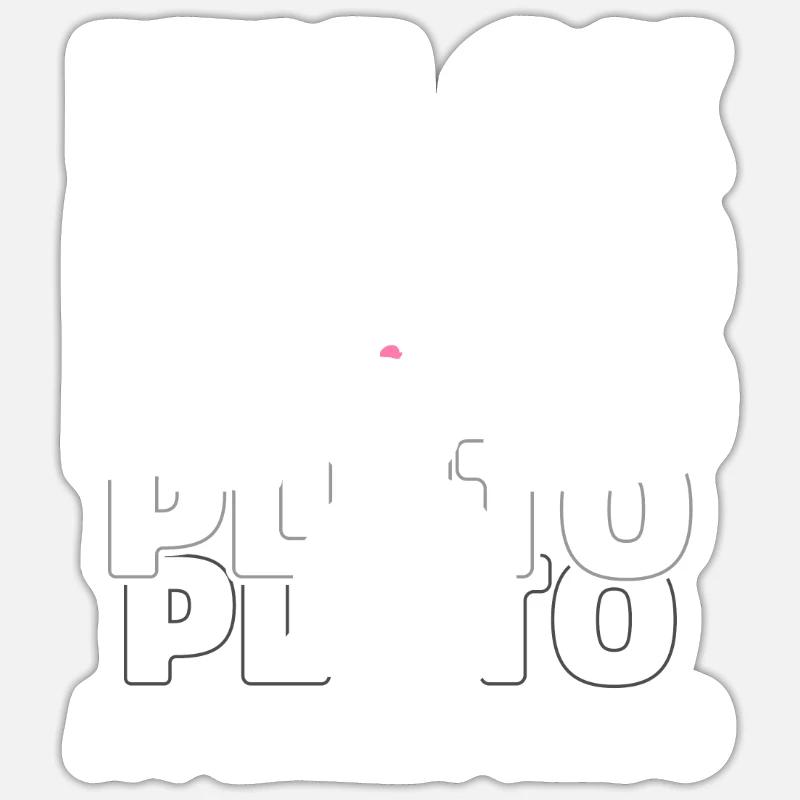 Espace Espace Pluton Colonisation de l’espace - Sticker taille S (10 x 10 cm) - blanc mat