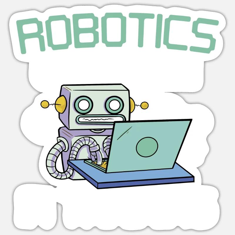 Build Robot Droid Builder Robotics Engineer In Tra Sticker size S (10 x 10 cm)