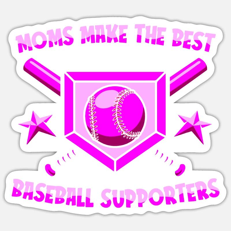 Baseball Maman Baseball Maman - Sticker taille S (10 x 10 cm) - blanc mat