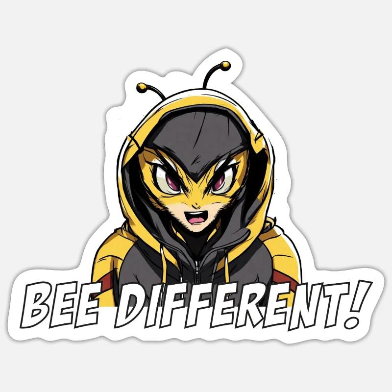 bee different - sei anders auch als Biene Sticker Größe S (10 x 10 cm)