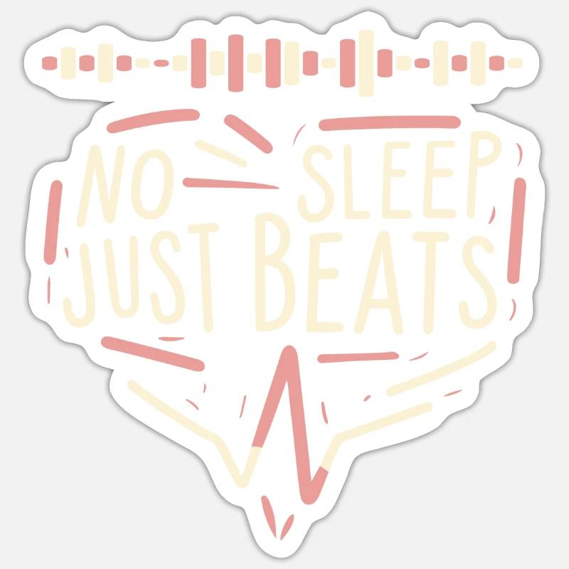 Fête - Sticker taille S (10 x 10 cm) - blanc mat