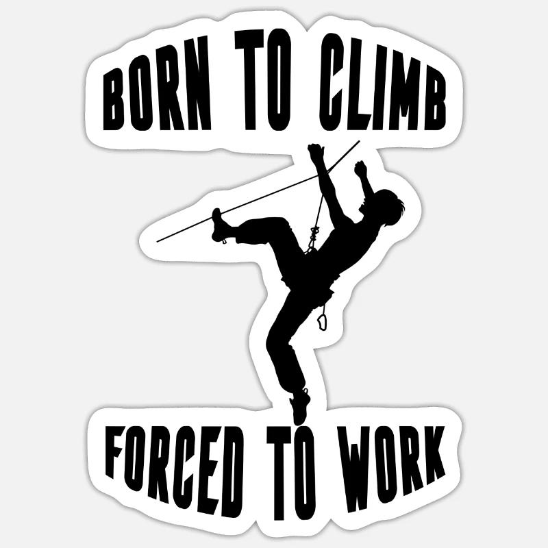 Alpiniste Escalade Alpinisme Escalade - Sticker taille S (10 x 10 cm) - blanc mat