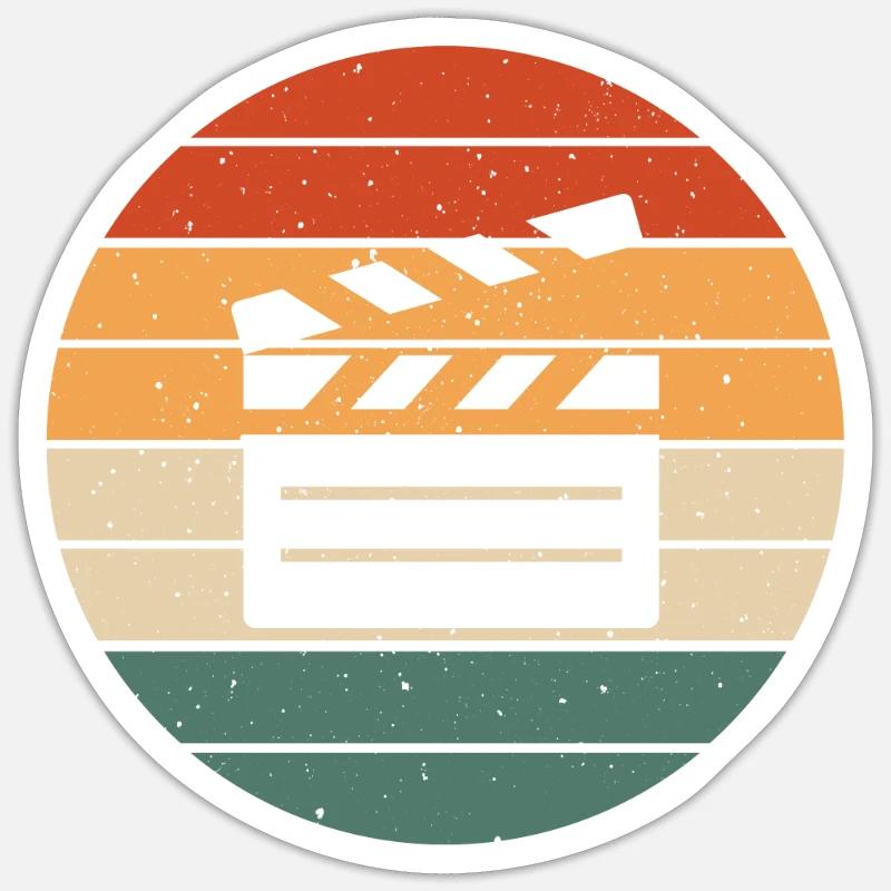 Clapperboard - Sticker size S (10 x 10 cm) - white matte