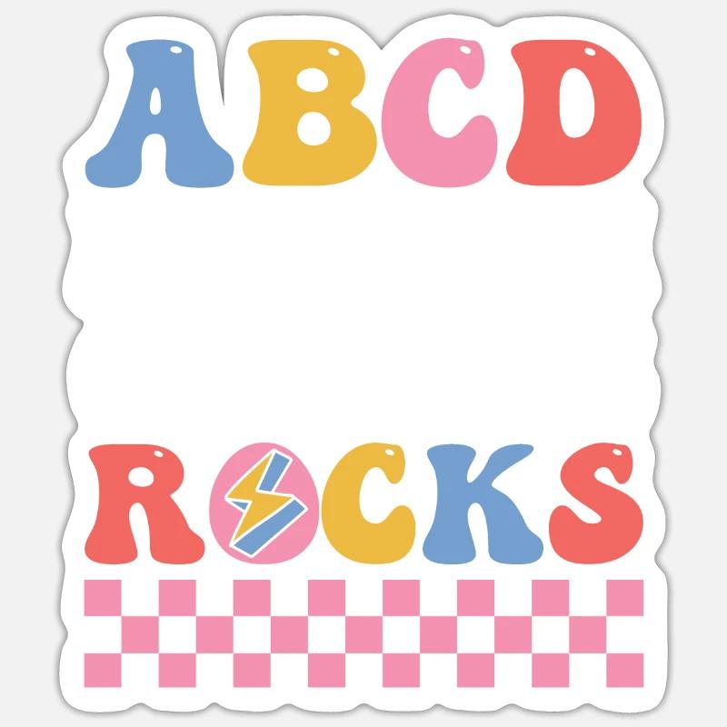 ABCD Fourth Grade Rocks Fourth Grade Students Sticker size S (10 x 10 cm)