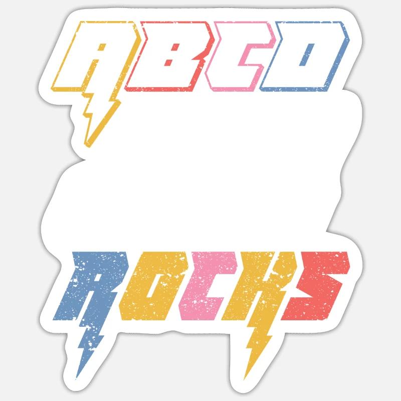 ABCD Third Grade Rocks Back in 3rd Grade Sticker size S (10 x 10 cm)
