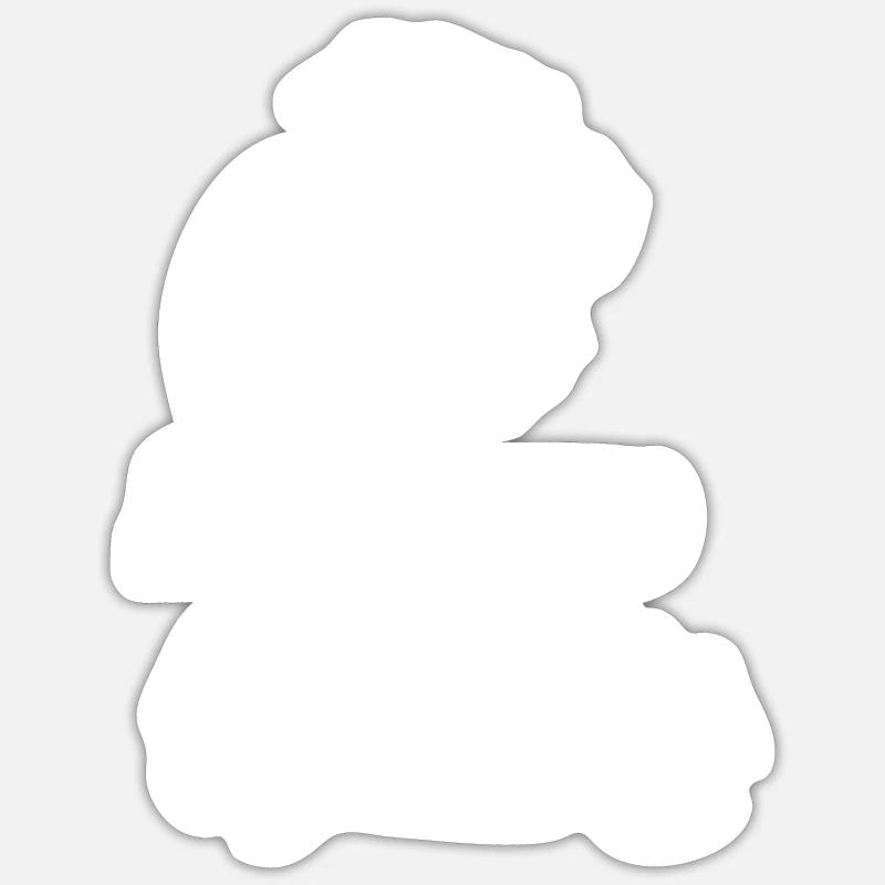 Motorroller Löwe - Sticker Größe S (10 x 10 cm) - Mattweiß