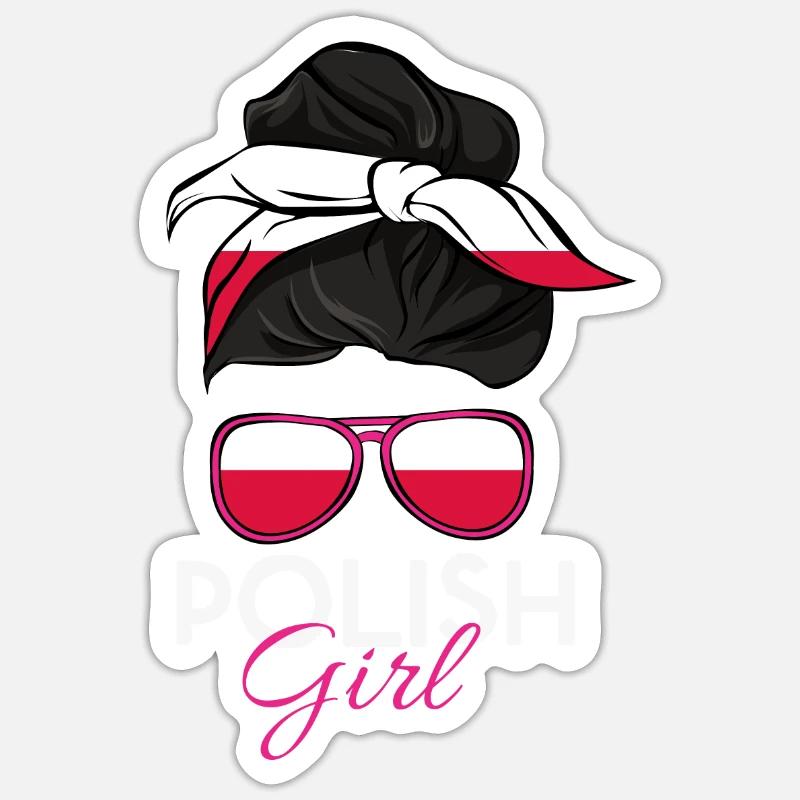 Polnisches Mädchen Sticker Größe S (10 x 10 cm)