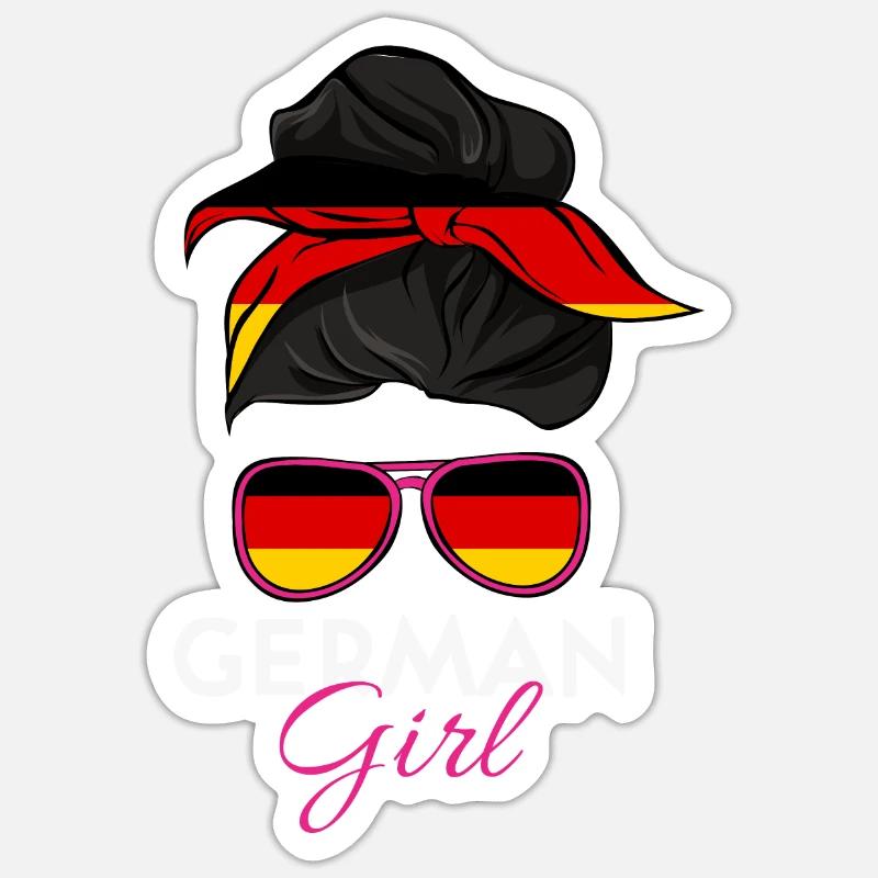 Deutsches Mädchen Sticker Größe S (10 x 10 cm)